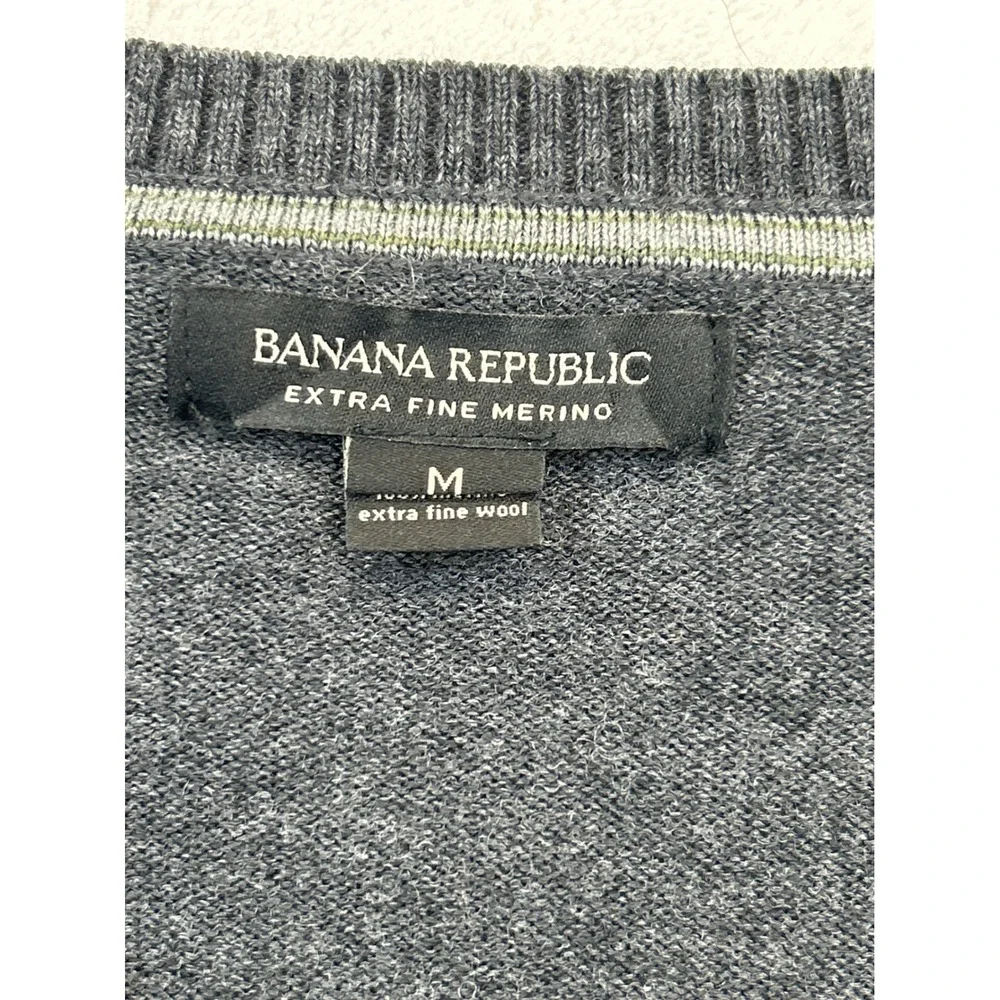 Banana Republic Sweater Lot Mens M Merino Wool V-Neck‎ Pullover